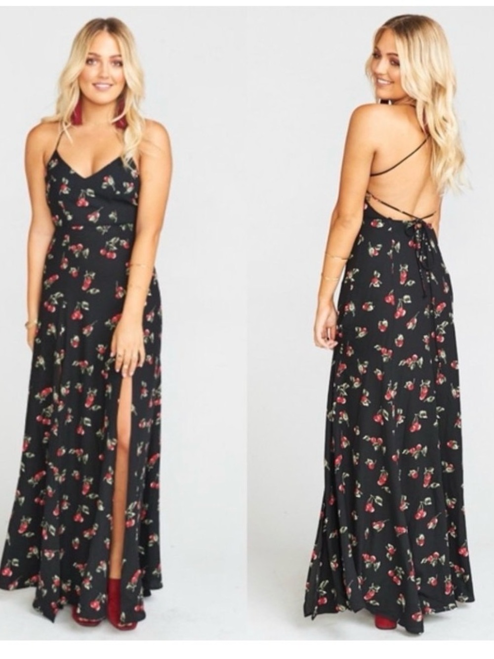 NWT Show Me Your Mumu Nicole Maxi Dress Cherry M